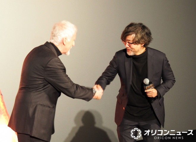 Scene from the Japan Premiere of Avatar: Fire and Ash during James Cameron’s visit to Japan